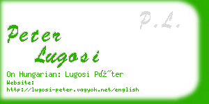 peter lugosi business card